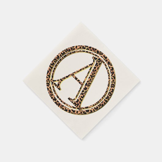 Leopard Pattern Letter A Servet (Hoek)
