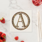 Leopard Pattern Letter A Servet (Insitu)