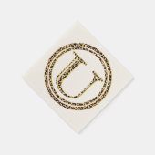 Leopard Pattern Letter "U" Servet (Hoek)