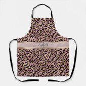 Leopard Pattern Monogram Roos Gold Black Schort (Voorkant)