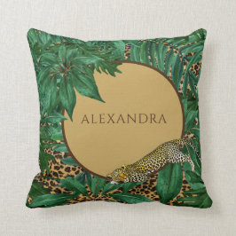 Leopard Pattern-Oerwoud Groen laat persoonlijke in Kussen
