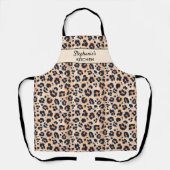Leopard Pattern Oerwoud Safari Animal Print Custom Schort (Voorkant)