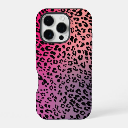Leopard Pattern on Colorful Backdrop iPhone Hoesje (Achterkant)