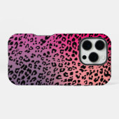 Leopard Pattern on Colorful Backdrop iPhone Hoesje (Achterkant horizontaal)