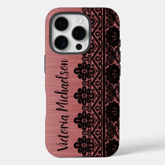 Leopard Pattern op Roze Case-Mate iPhone Case (Achterkant)