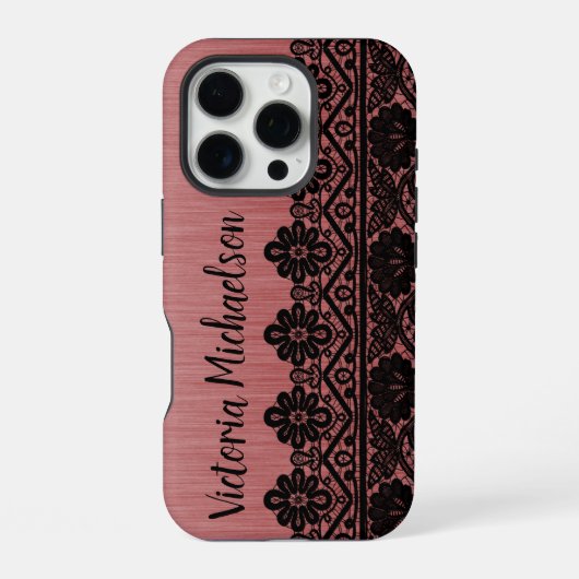 Leopard Pattern op Roze iPhone Hoesje (Achterkant)