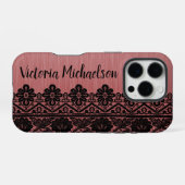 Leopard Pattern op Roze iPhone Hoesje (Achterkant horizontaal)