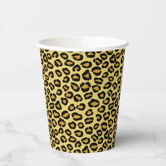 Leopard Pattern Papieren Bekers (Links)