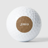 Leopard Pattern Personalize Brown Golfballen (Voorkant)