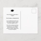 Leopard Pattern Photo Afstuderen Aankondigingskaart (Achterkant)