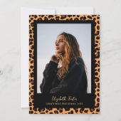 Leopard Pattern Photo Afstuderen Invitation Kaart (Voorkant)