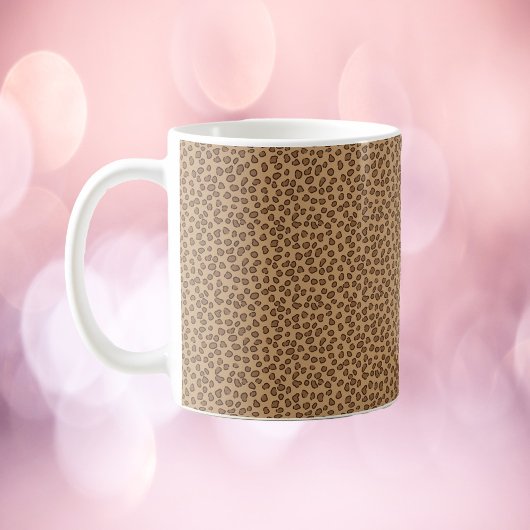 Leopard Pattern Print Bruin Koffiemok