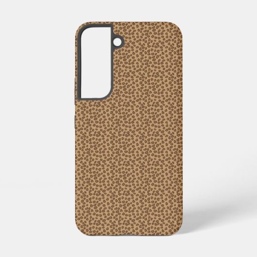 Leopard Pattern Print Bruin Samsung Galaxy Hoesje (Achterkant)