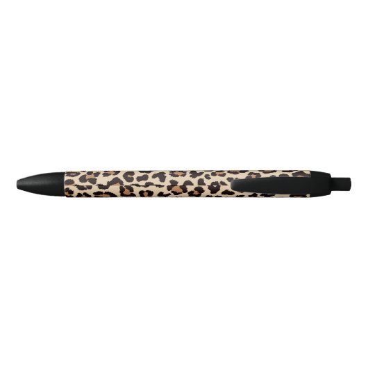 Leopard Pattern Print Zwarte Inkt Pen (Achterkant)