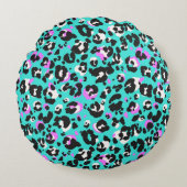Leopard Pattern Rond Kussen (Voorkant)