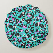 Leopard Pattern Rond Kussen (Achterkant)