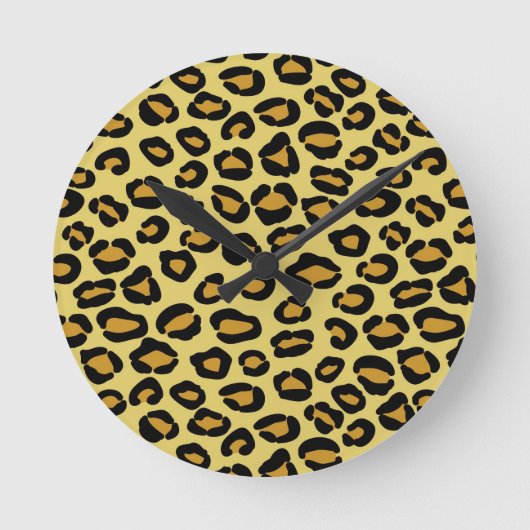 Leopard Pattern Ronde Klok (Voorkant)