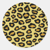Leopard Pattern Ronde Sticker (Voorkant)