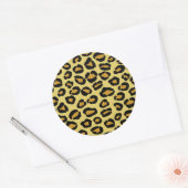 Leopard Pattern Ronde Sticker (Envelop)