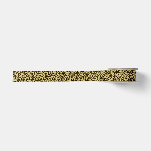 Leopard Pattern Satijnen Lint (Voorkant)