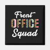 Leopard Pattern School Secretaris Admin Front Offi Magneet (Voorkant)
