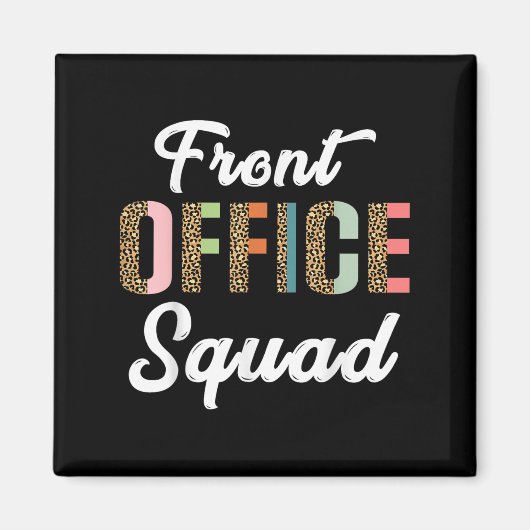 Leopard Pattern School Secretaris Admin Front Offi Magneet (Voorkant)