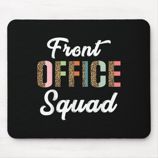 Leopard Pattern School Secretaris Admin Front Offi Muismat (Voorkant)