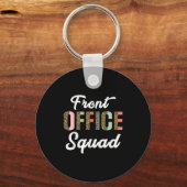 Leopard Pattern School Secretaris Admin Front Offi Sleutelhanger (Voorkant)