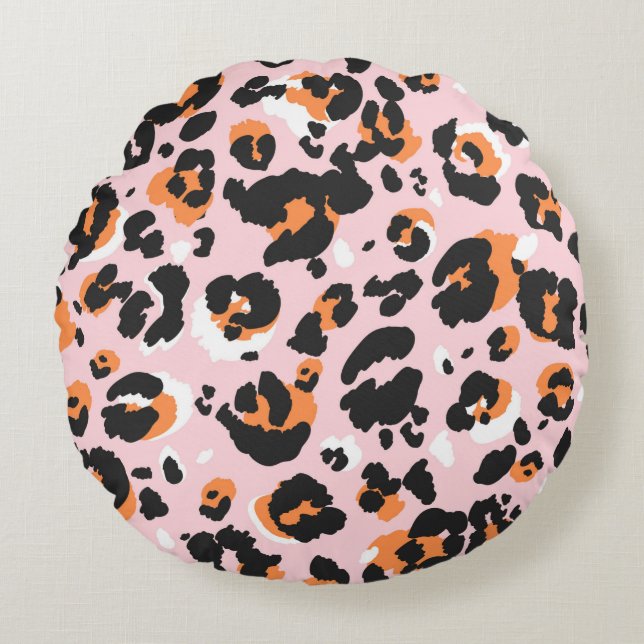 Leopard pattern seamless. Classic leo texture. Tre Rond Kussen (Voorkant)