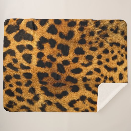 Leopard Pattern Sherpa Deken (Voorkant (horizontaal))