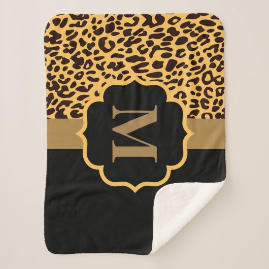Leopard Pattern Sherpa Deken (Voorkant)