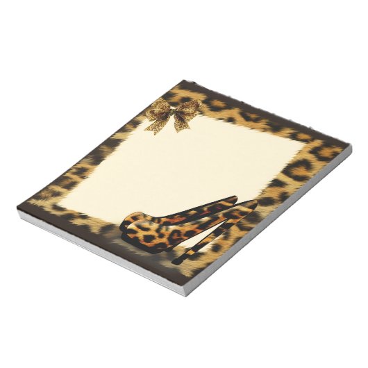 Leopard Pattern Shoes op maat Notitieblok (Linkerzijde)