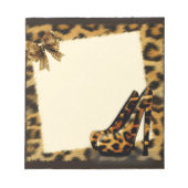 Leopard Pattern Shoes op maat Notitieblok (Voorkant)