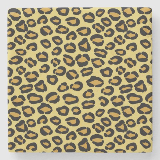 Leopard Pattern Stenen Onderzetter (Voorkant)