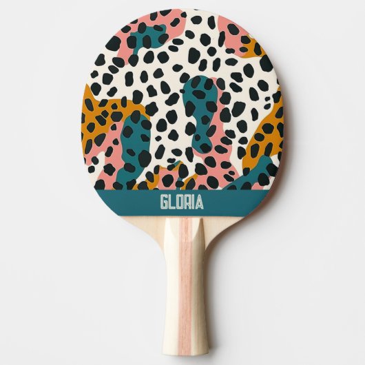 Leopard Pattern Tafeltennisbatje (Voorkant)