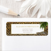 Leopard Pattern Wild Tropical Monogram Etiket (Insitu)