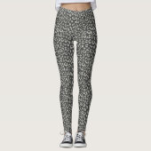 Leopard Patterned Grey over houtskool Leggings (Voorkant)