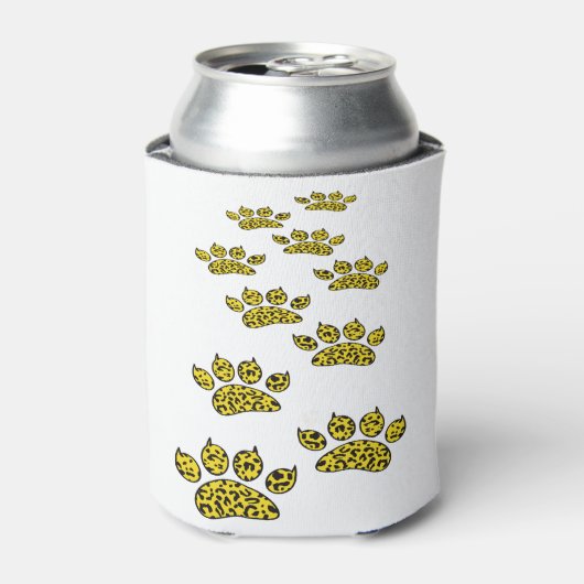 Leopard Paw Print Blikjeskoeler (Blikje Voorkant)