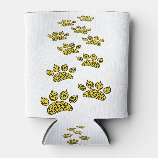 Leopard Paw Print Blikjeskoeler (Voorkant)