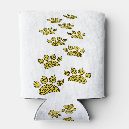 Leopard Paw Print Blikjeskoeler (Achterkant)