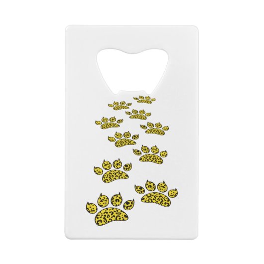Leopard Paw Print Creditkaart Flessenopener (Achterkant)