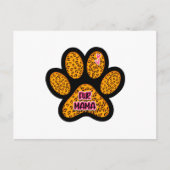 Leopard Paw Print Fur Mama Dog Cat Lovers Briefkaart (Voorkant)