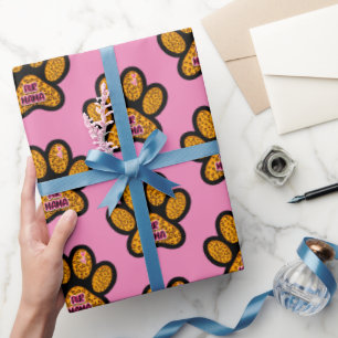 Leopard Paw Print Fur Mama Dog Cat Lovers Cadeaupapier