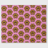 Leopard Paw Print Fur Mama Dog Cat Lovers Cadeaupapier (Vlak)