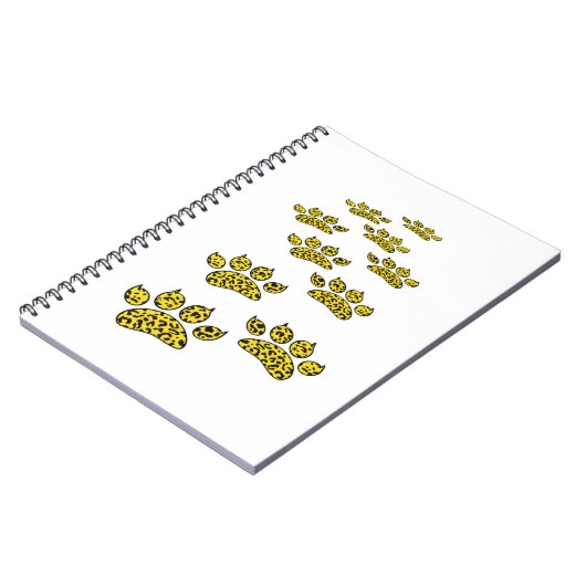 Leopard Paw Print Notitieboek (Linkerzijde)