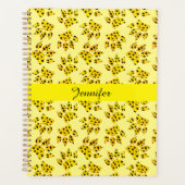 Leopard Paw Print Pattern Naam toevoegen Planner (Voorkant)