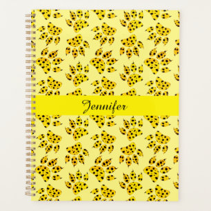 Leopard Paw Print Pattern Naam toevoegen Planner