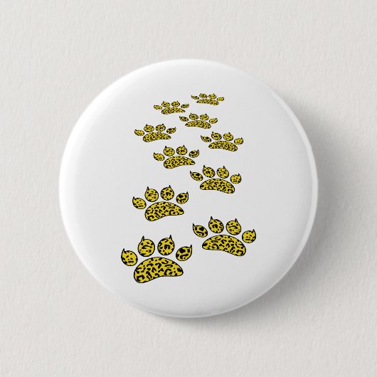 Leopard Paw Print Ronde Button 5,7 Cm (Voorkant)