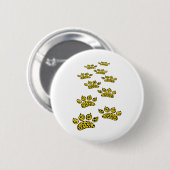 Leopard Paw Print Ronde Button 5,7 Cm (Voorkant /achterkant)