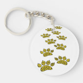 Leopard Paw Print Sleutelhanger (Voorkant)